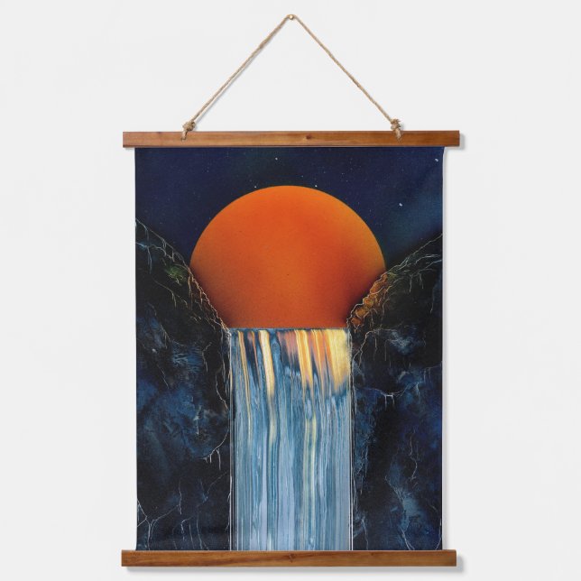 Tapiz de pared con cascada y madera (Anverso)