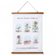 Tapiz de pared con flores de madera
