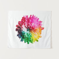 Tapiz de pared con fotografía de flor de arcoiris
