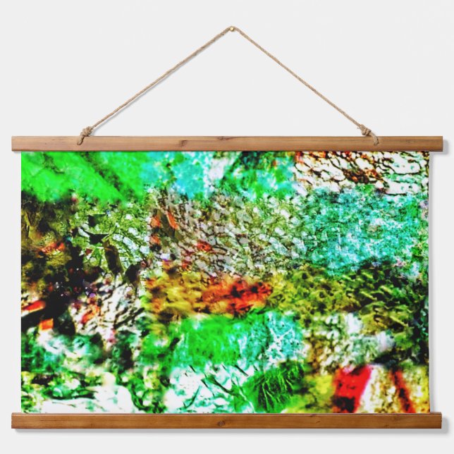 Tapiz de pared con madera amarilla calmante,Suave  (Anverso )
