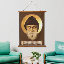 Tapiz de pared con madera de San Charbel Makhlouf