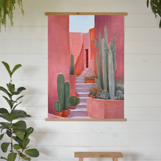 Tapiz de pared con madera Santa Fe Cacti Boho (Subido por el creador)