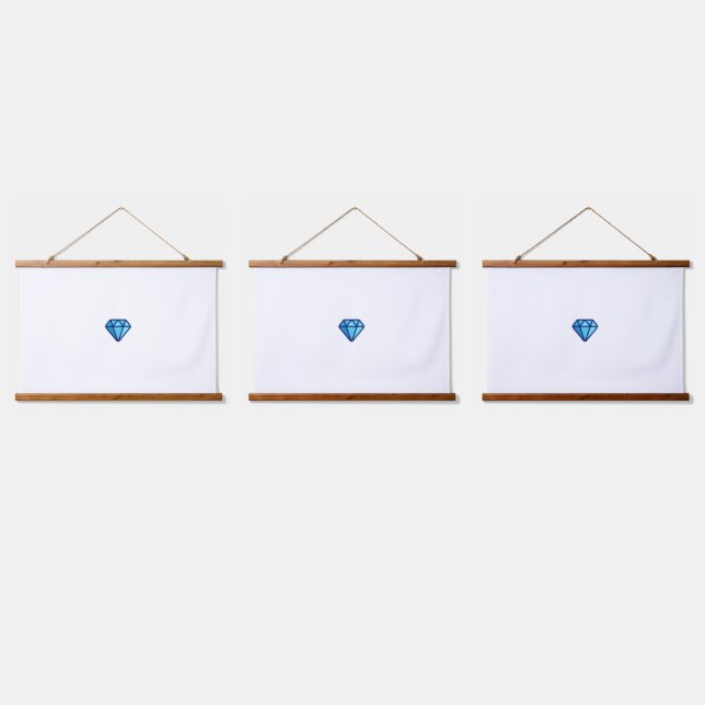 Tapiz de pared con marco de madera Boho (Triple)