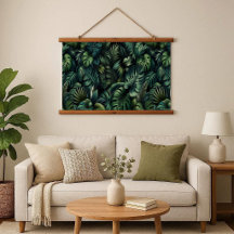 Tapiz de pared con parte superior de madera