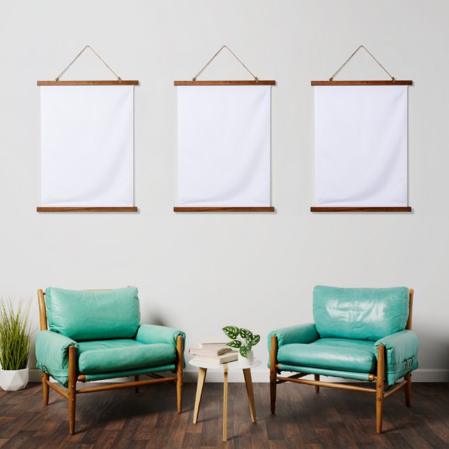 Tapiz de pared con parte superior de madera (Sala de estar)