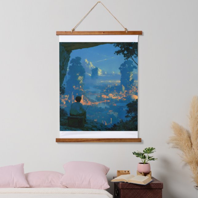 Tapiz de pared con tapa de madera (Dormitorio)