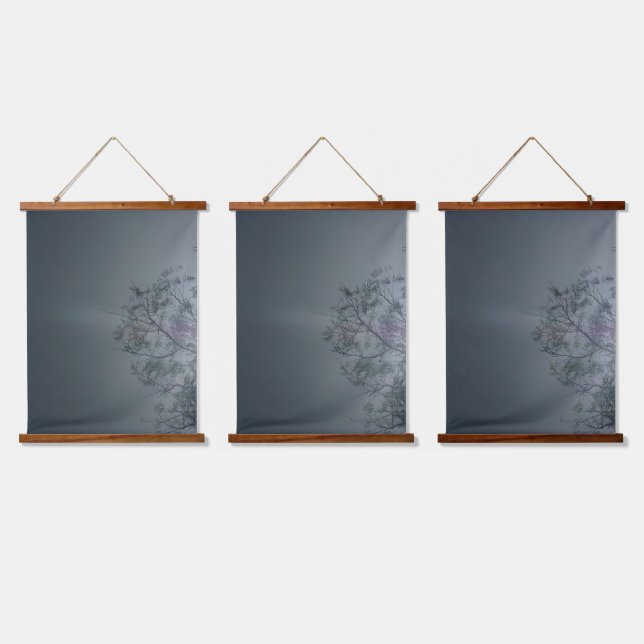 Tapiz de pared con tapa de madera estilo y diseño  (Triple)