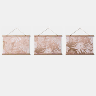 Tapiz de pared con tapa de madera tropical boho mo