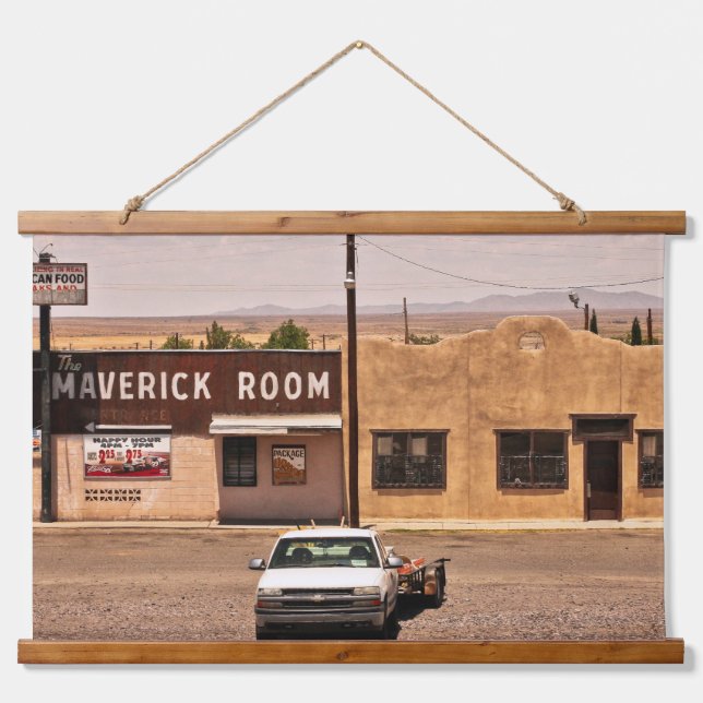 Tapiz de pared con topes de madera MAVERICK (Anverso )