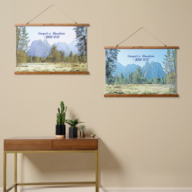 Tapiz de pared coronado con madera de montaña Alpe (Asimétrico)