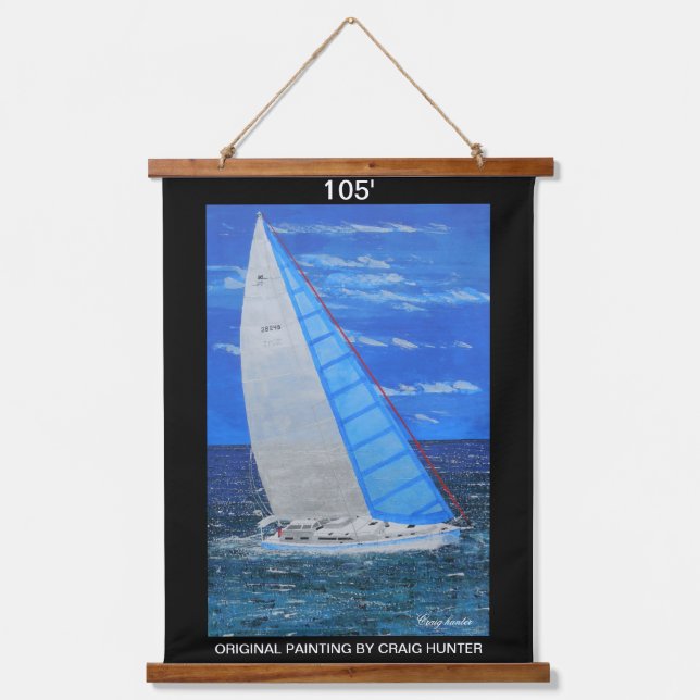 Tapiz de pared de 105' de madera con tope (Anverso)