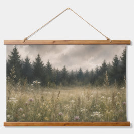 Tapiz de pared de acuarela de prado susurrante
