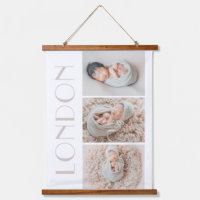 Tapiz de pared de color editable con tiras de foto