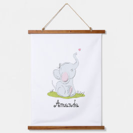 Tapiz de pared de elefante lindo