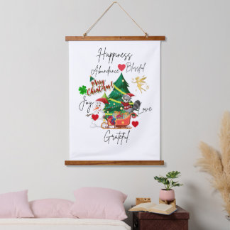 Tapiz de pared de Feliz Navidad | Decoración festi