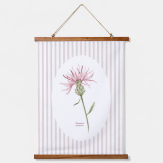 Tapiz de pared de flor de cardo con acuarela vinta