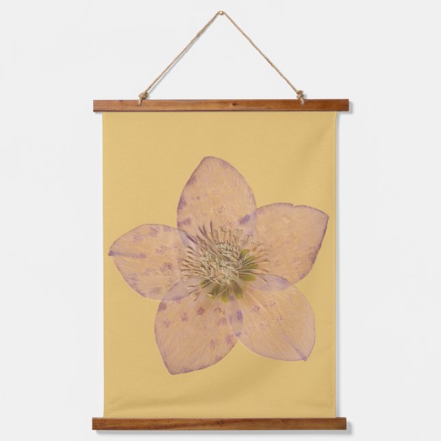 Tapiz de pared de flores botánicas - Pastel minima (Anverso)