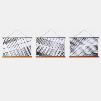 Tapiz de pared de fondo de madera de arte de línea