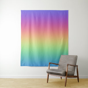 Tapiz de pared de gradiente de arcoiris profundo
