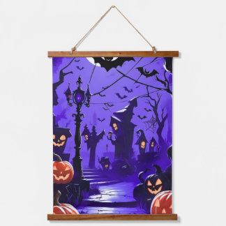 Tapiz de pared de Halloween castillo aterrador
