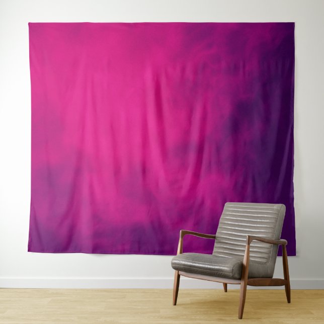 Tapiz de pared de humo rosa neón – Personalizable (In situ (horizontal))