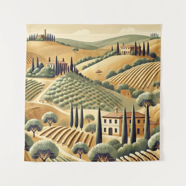 Tapiz de pared de impresión toscana (Anverso)