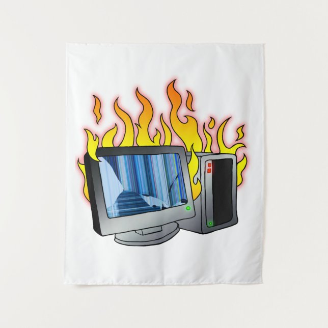 Tapiz de pared de incendios de computadoras (Anverso)