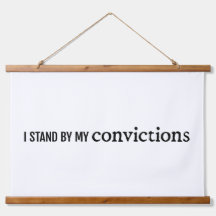 Tapiz de pared de madera con convicciones