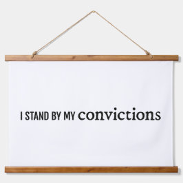 Tapiz de pared de madera con convicciones