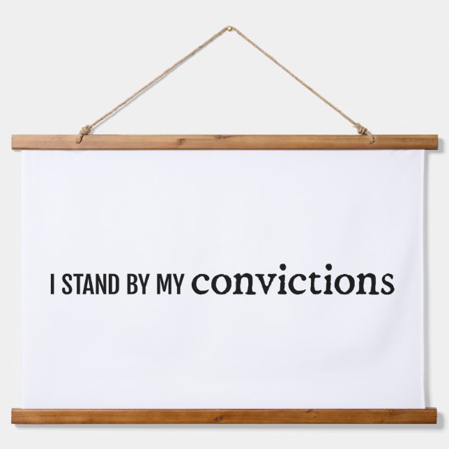 Tapiz de pared de madera con convicciones (Anverso )