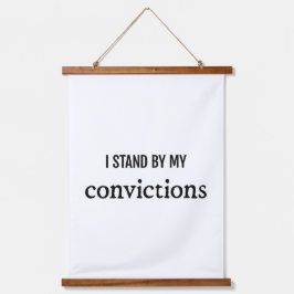Tapiz de pared de madera de convicciones