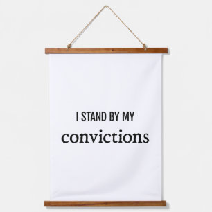 Tapiz de pared de madera de convicciones