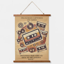 Tapiz de pared de música retro - Cinta cassette vi