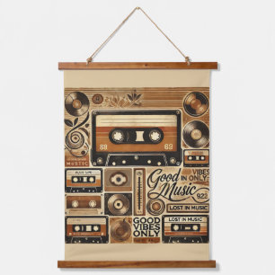 Tapiz de pared de música retro - Cinta cassette vi