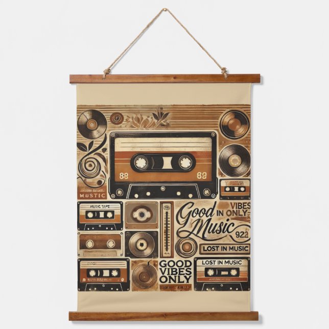 Tapiz de pared de música retro - Cinta cassette vi (Anverso)
