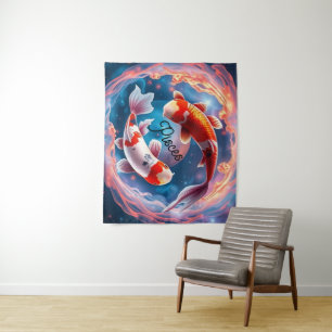 Tapiz de pared de órbita etérea Piscis