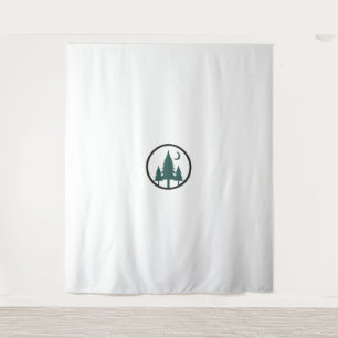 Tapiz de pared de sombra de luna de bosque minimal