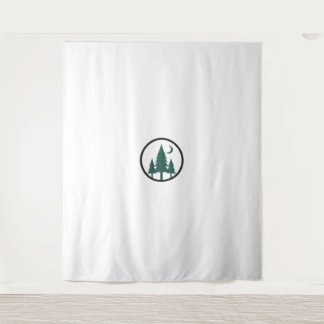 Tapiz de pared de sombra de luna de bosque minimal