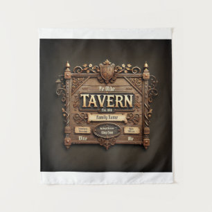 Tapiz de pared de taberna medieval personalizable