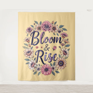 Tapiz de pared de tipografía floral de auge y aume