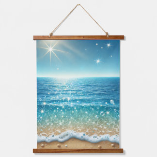 Tapiz de pared del océano de verano radiante: 26"x