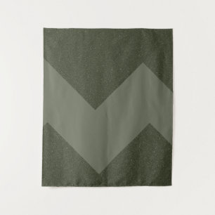 Tapiz de pared geométrico verde musgo