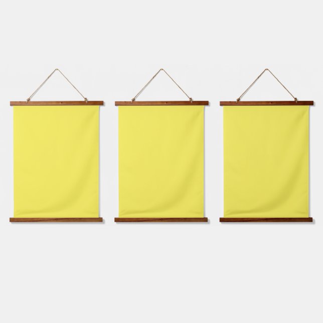 Tapiz de pared | Minimalista Amarillo | Marco de M (Triple)