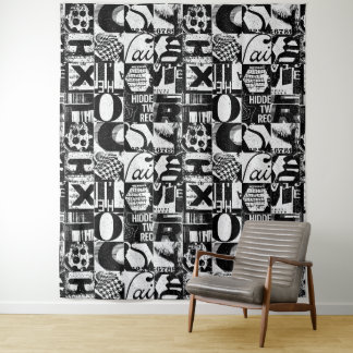 Tapiz De Pared O Fondo De Foto Texto Blanco Negro