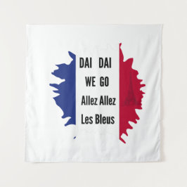 Tapiz de pared Orgullo de Fútbol de Francia Allez 