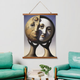 Tapiz de pared solar y lunar