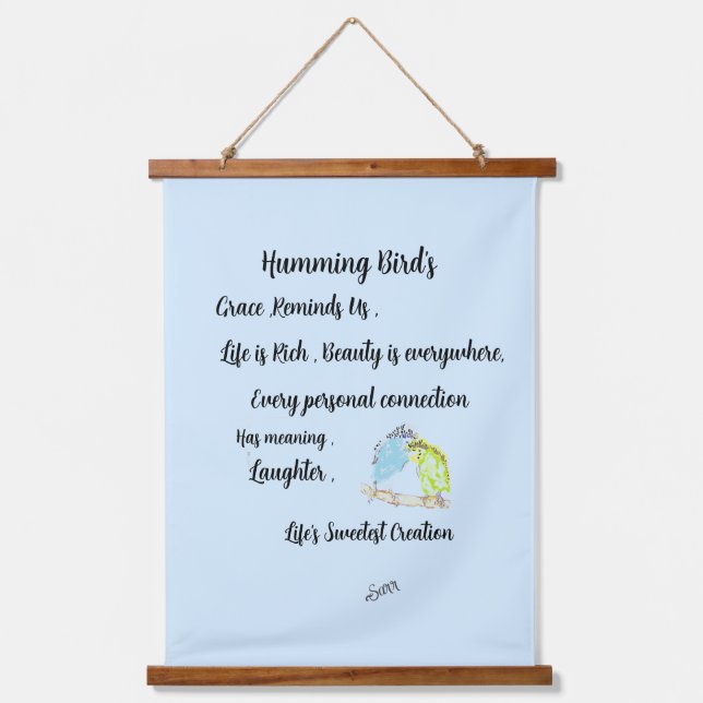 Tapiz de pared tapada de madera :Aves que zarpan (Anverso)