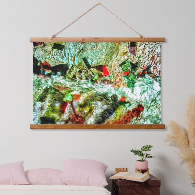 Tapiz de pared tapada de madera blanca abstracta,  (Dormitorio)