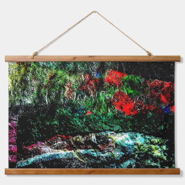 Tapiz de pared tapada de madera texturizada abstra