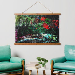 Tapiz de pared tapada de madera texturizada abstra